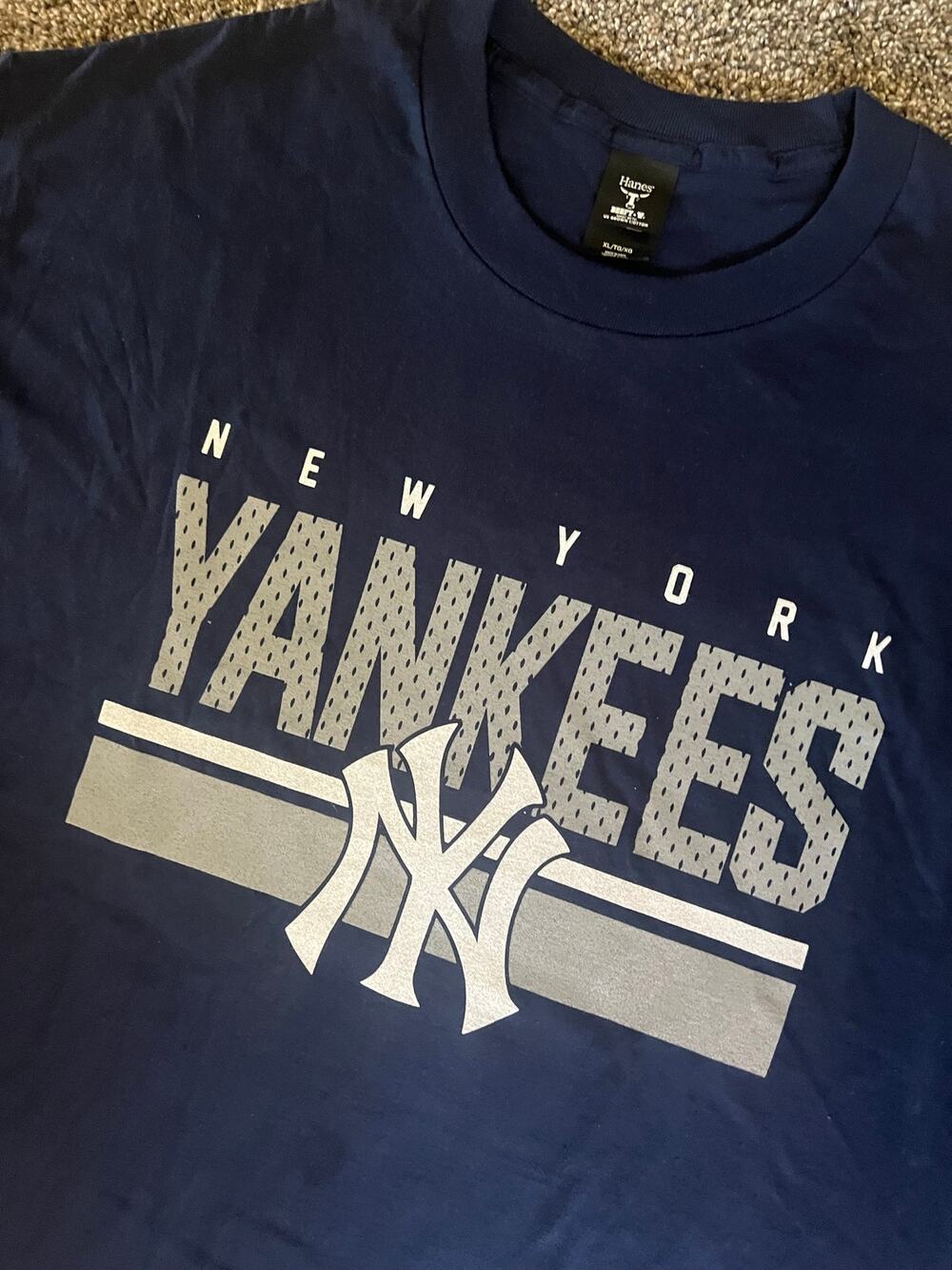 Hanes XL MLB New York Yankees 2025 California Tour Blue T-Shirt (NWOT)